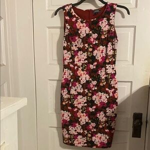 Lands' End Floral Mini Dress - Red and Pink